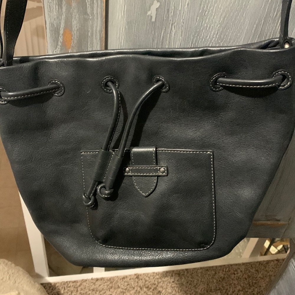 Black Bucket Bag
